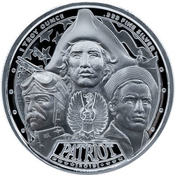 Patriota: Revolución Americana 1 oz Plata 2019 Prooflike Ronda