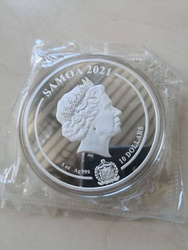 Samoa : Calendrier aztèque 5 onces d'argent 2021 Prooflike