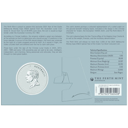 Perth Mint: Lunar III - Anno del Serpente colorato 1 oncia d'argento 2025 (Melbourne Money Expo Anda Special)