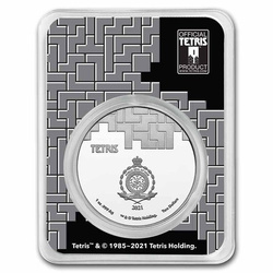 Niue: Tetris colorized 1 oz Silver 2021