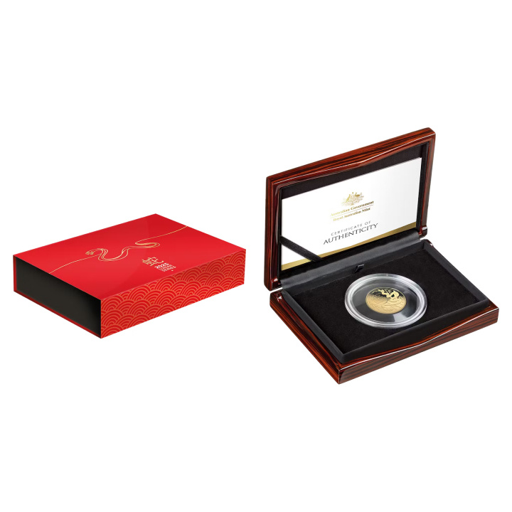 RAM: Lunar - Year of the Snake 1 oz Gold 2025 Proof Domed Coin
