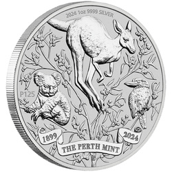 Perth Mint 125e anniversaire 1 once d'argent 2024