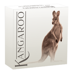 Australijski Kangur kolorowany 1 uncja Srebra 2022 Proof High Relief