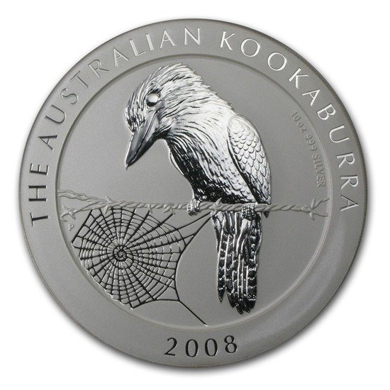 Kookaburra 10 onces d'argent 2008
