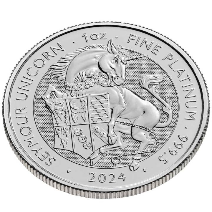 The Royal Tudor Beasts: The Seymour Unicorn 1 oz Platinum 2024