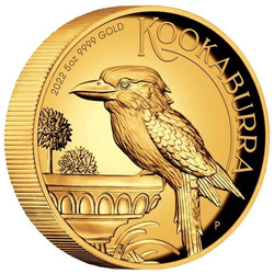 Kookaburra 5 oz Gold 2022 Proof High Relief 