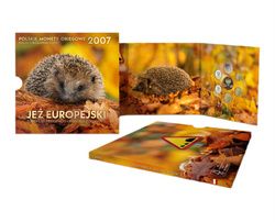 Polnische Umlaufmünzen "Igel" - Münzenset 1 gr - 5 zł 2007