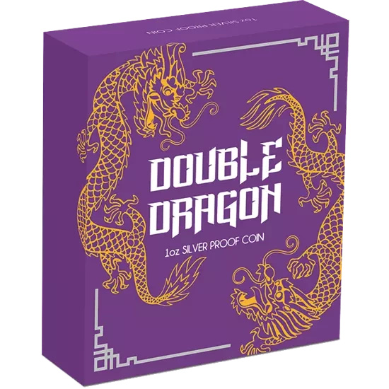 Doppeldrachen 1 oz Silbermünze 2020 Proof