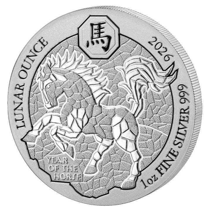Rwanda: Lunar - Year of the Horse 1 oz Silver 2026
