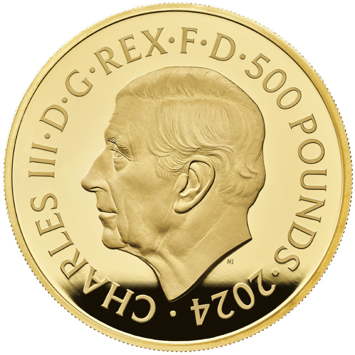 Royal Mint Lunar: Anno del Drago 5 once d'oro 2024 Proof