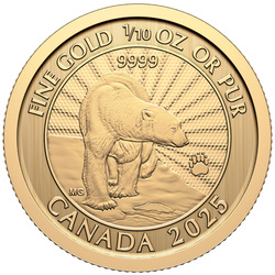 Canada : The Majestic Polar Bear 1/10 once d'or 2025