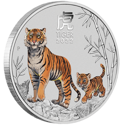 Lunar III: A tigris éve színes 1/4 uncia ezüst 2022
