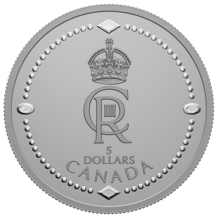 Canada: His Majesty King Charles III's Royal Cypher $5 Silver 2023 Matte Proof