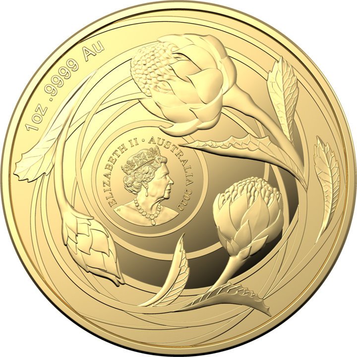 Flores Silvestres de Australia: Waratah 1 oz Oro 2022