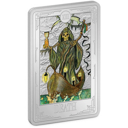 Niue: Tarocchi - Morte colorato 1 oncia d'argento 2023 Proof