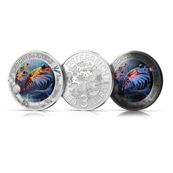 Antarctic Krill coloured 3 Euro Copper 2023