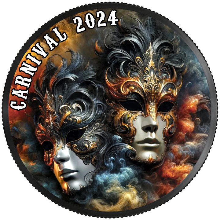 Canada: Carnevale colorato 1 oncia d'argento 2024
