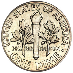 ESTADOS UNIDOS: 10 Cents (0,10 USD) Silver 1946-1964 (muestra Ag.900) Circulante
