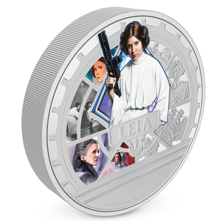 Niue: Star Wars - Principessa Leia colorata 3 once d'argento 2023 Proof