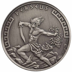 Niue: Heroes of Greek Mythology - Perseus 1 oz Silver 2024 Antiqued Coin
