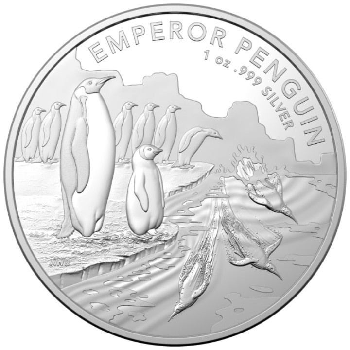 Australian Antarctic Territory - Emperor Penguin 1 uncja Srebra 2023