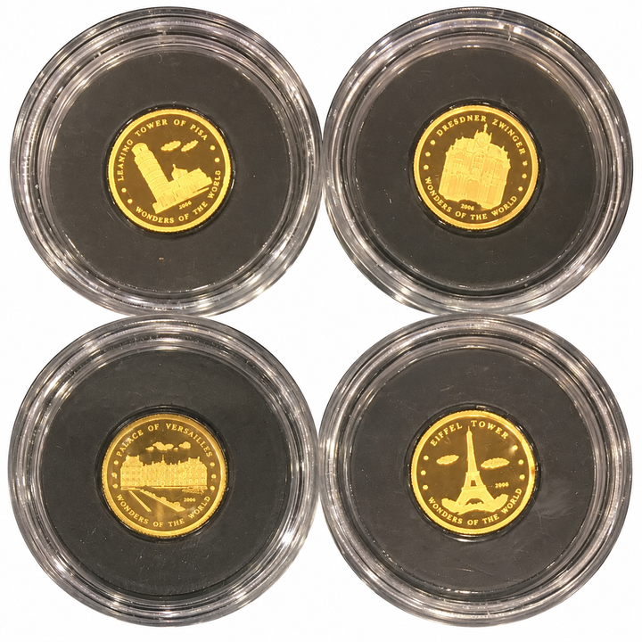 Moneda de oro seleccionada al azar 1 g de oro Au 999 Proof (certificado)