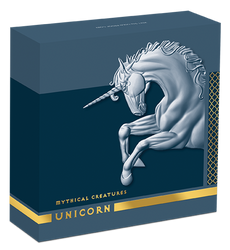 Creature mitiche: Unicorno 5 once d'oro 2021 Proof