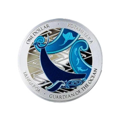 Tangaroa Guardiano dell'Oceano: Set di 2 monete colorate 2 once d'argento 2021