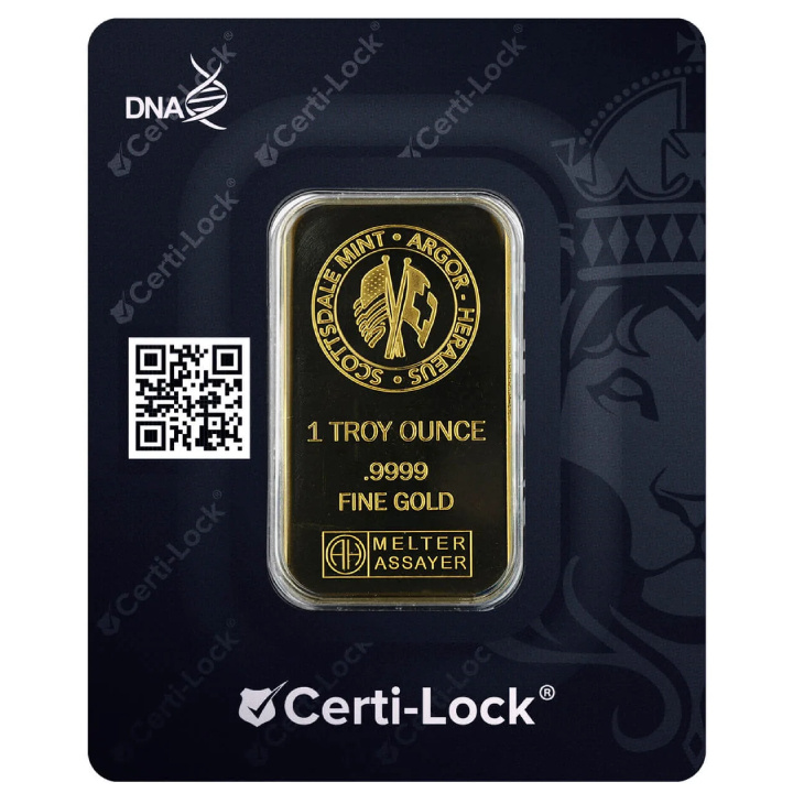 Sztabka Argor - Heraeus - Scottsdale Lion 1 uncja Złota