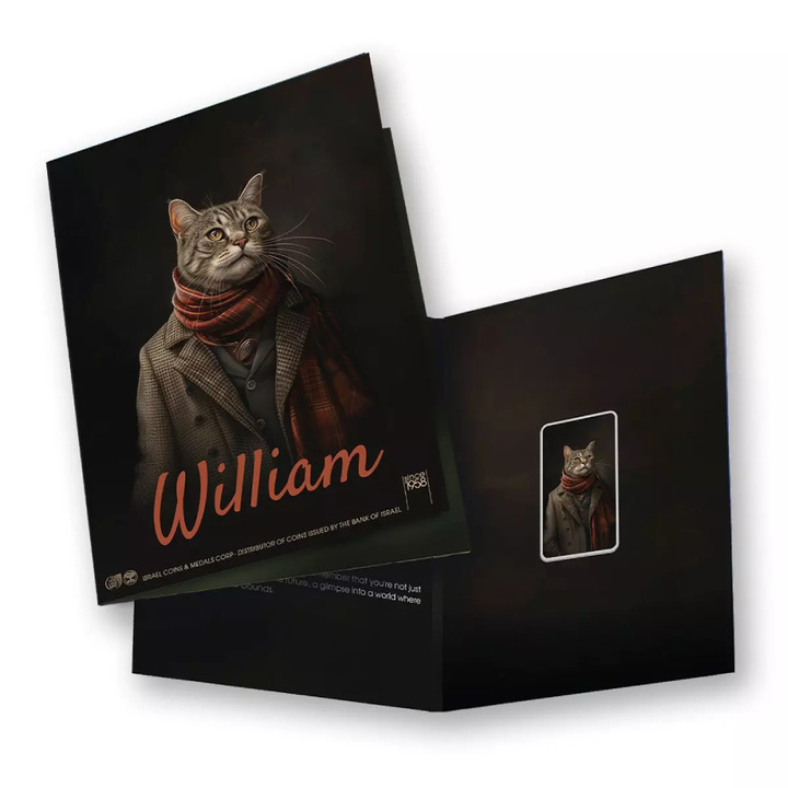 The Holy Land Mint - Human Cats - William kolorovaná 1 unce Stříbra 2025