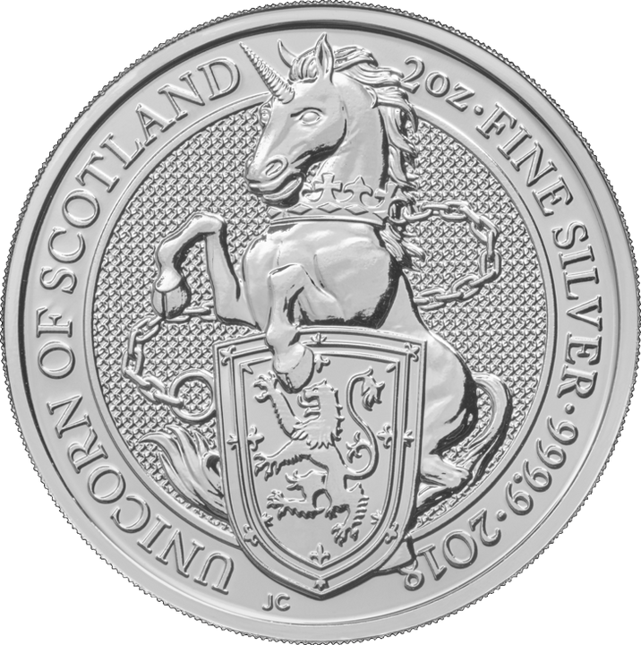 The Queen’s Beasts: The Unicorn of Scotland 2 oz Silber 2018