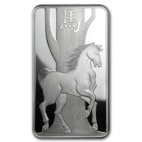 100 gram Bar Silber Lunar Jahr des Pferd
