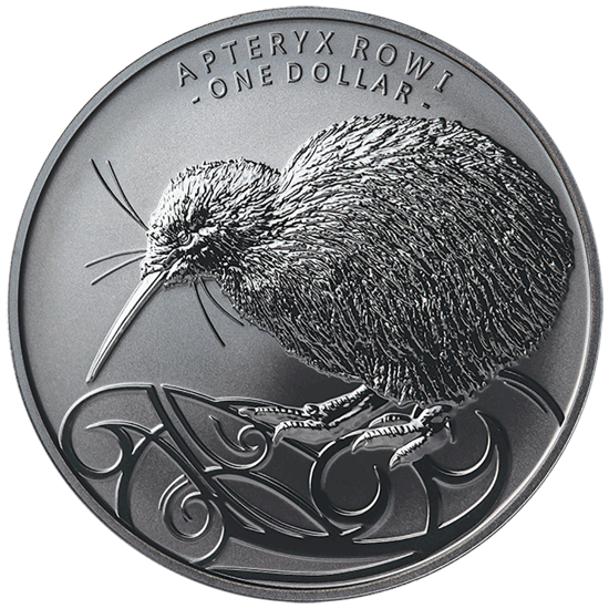 Kiwi 1 uncja Srebra 2020 (Pokryta Czarnym Niklem)