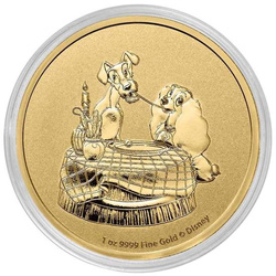 Niue: Disney - Lady and the Tramp 1 oz Gold 2022