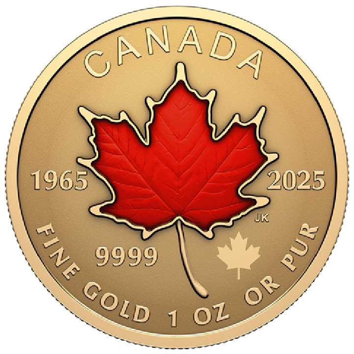 Zestaw Canada: The 60th anniversary of the Canadian Flag - 4 złote monety 2025 Reverse Proof