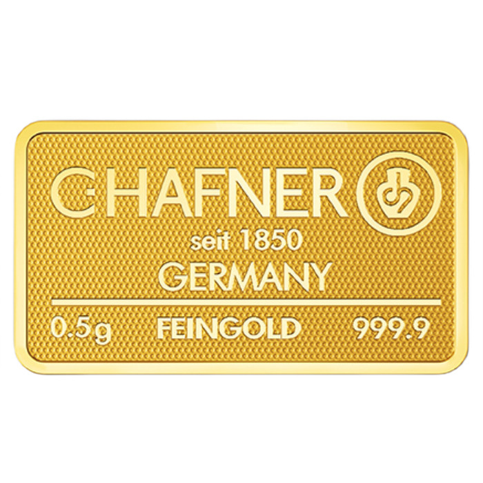 Lingou de aur 0,5 g C Hafner