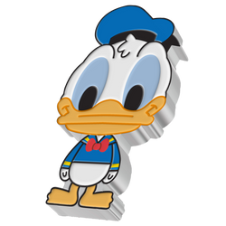 Niue: Disney – Donald Chibi Coin, colorized, 1 oz Silver, 2021, Proof.