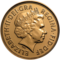 Wielka Brytania: Pół Suwerena Elżbieta II 2012