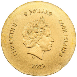 Isole Cook: Antica Grecia - Uva da vino “Naxos” 0,5 grammi d'oro 2023 Moneta in seta