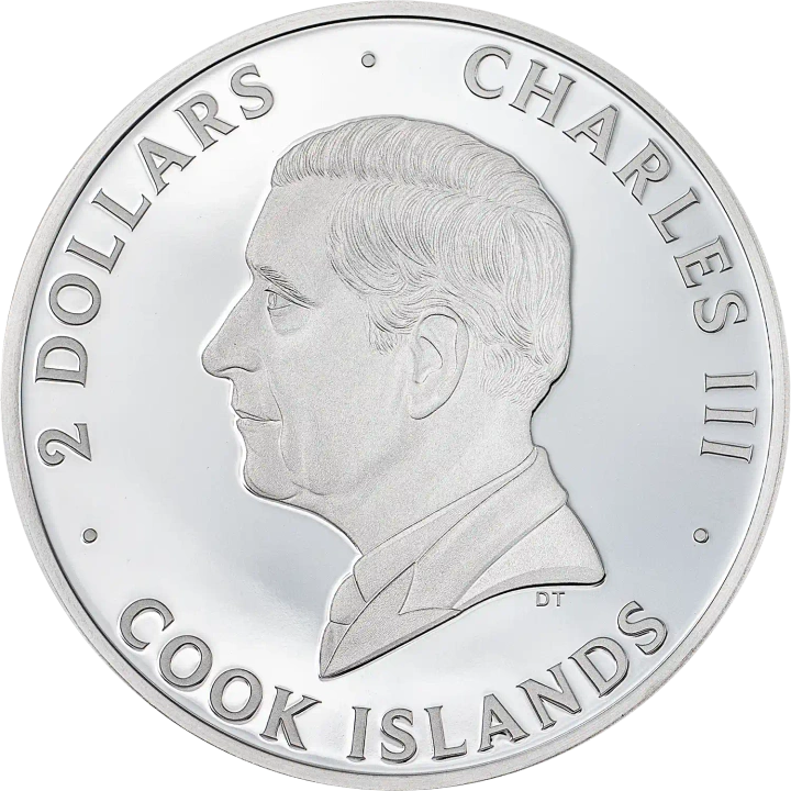 Cook Islands Mount Rushmore colorată 1/2 oz Argint 2026 Proof