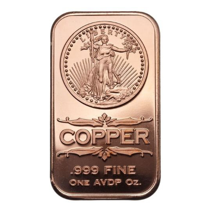 Lingote de cobre Saint-Gaudens Liberty 1 onza