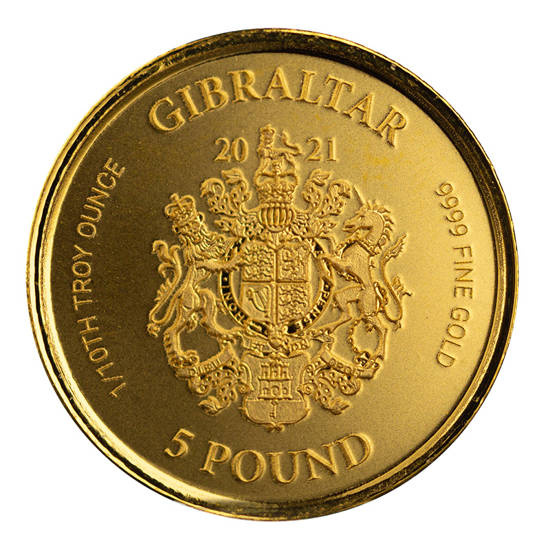 Gibraltar: Dama Justicia 1/10 oz Oro 2021