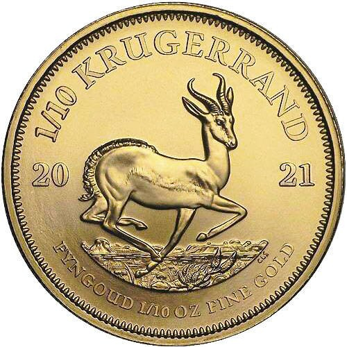 Krugerrand 1/10 once d'or 2021