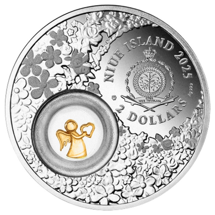 Niue: Guardian Angel kolorowany 1 uncja Srebra 2025 Proof