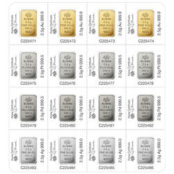 Multigram Bar 4 x 2,5 gram Gold, Platinum, Palladium, Silver