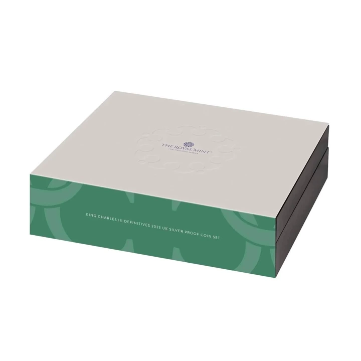 Set di 8 monete definitive Re Carlo III in argento 2023 Proof