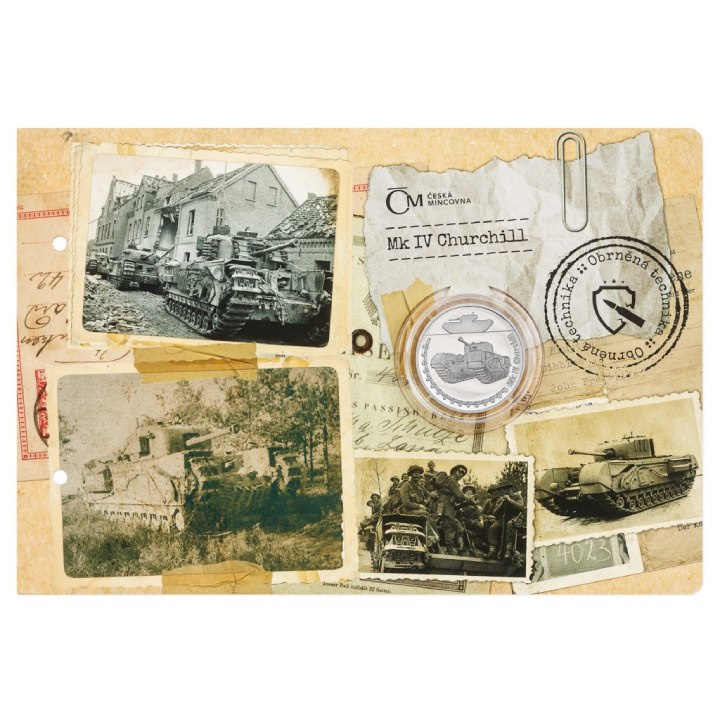 Niue: Vehículos Blindados - Mk IV Churchill $1 Srebro 2023 Proof