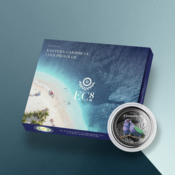 Dominica: Amazonia Imperial coloreada 1 oz Plata 2021 Proof