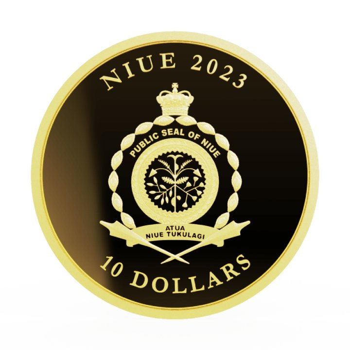 Niue: Equilibrium 1/10 oz Gold 2023 Prooflike Coin