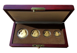 Conjunto de 4 monedas "Juan Pablo II 10º Aniversario del Pontificado" Proof